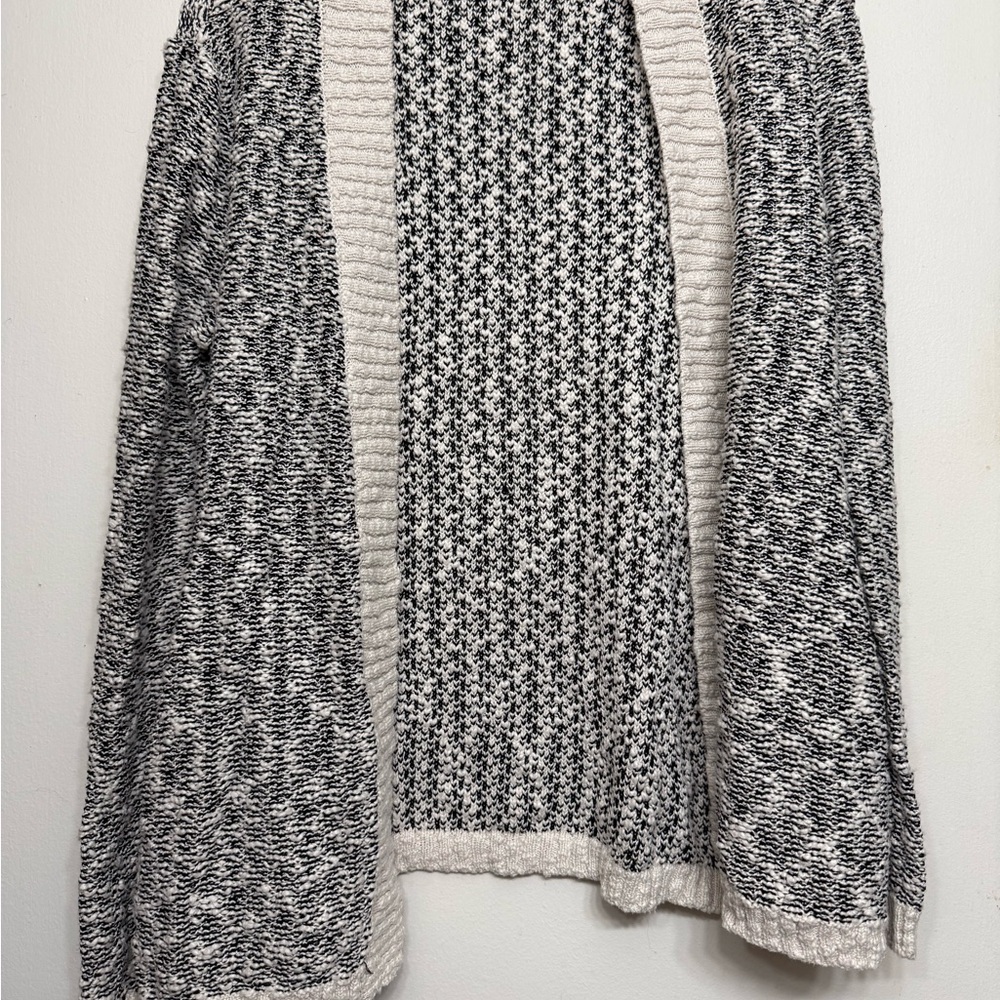 Jack by BB Dakota XS Black & White Knit Open Front Cardigan